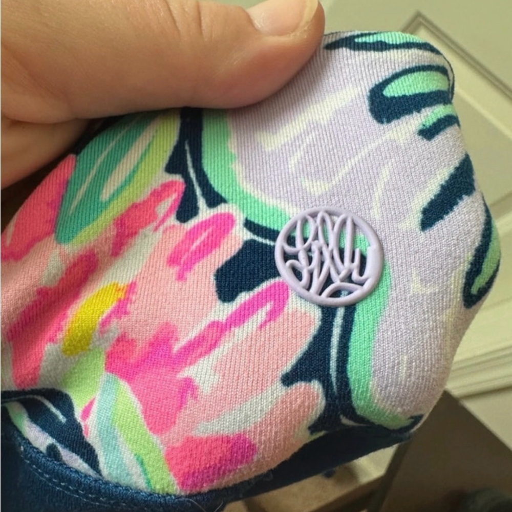 Lilly Pulitzer Noelani Weekender Cropped Leggings Inky Navy Slathouse Size Small - Picture 6 of 8